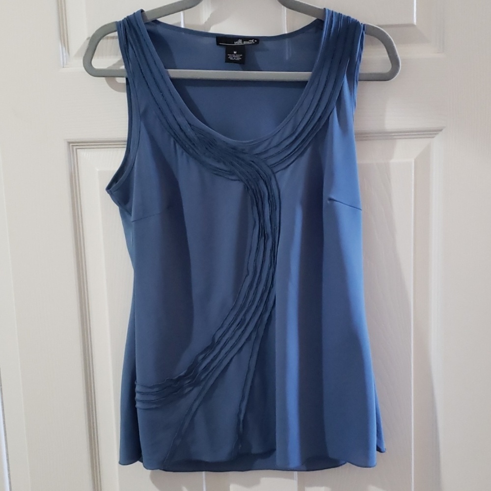 Blue with swirl tank top